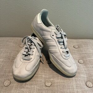 Adidas Samba Silver Wonder Leather Sneakers Men's Size 6 Gray IE4957